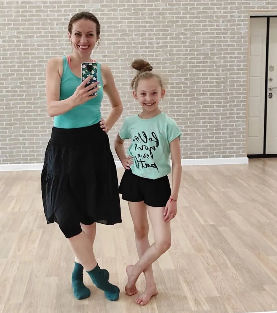 Татьяна Александровна с ученицей Устиной