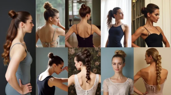 Групповые снимки танцоров с разными укладками на сцене или в зале