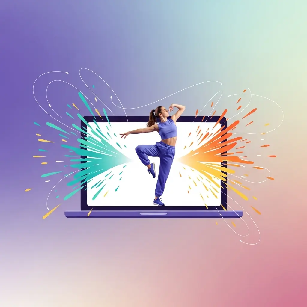 Танцор Modern Jazz в динамичной позе