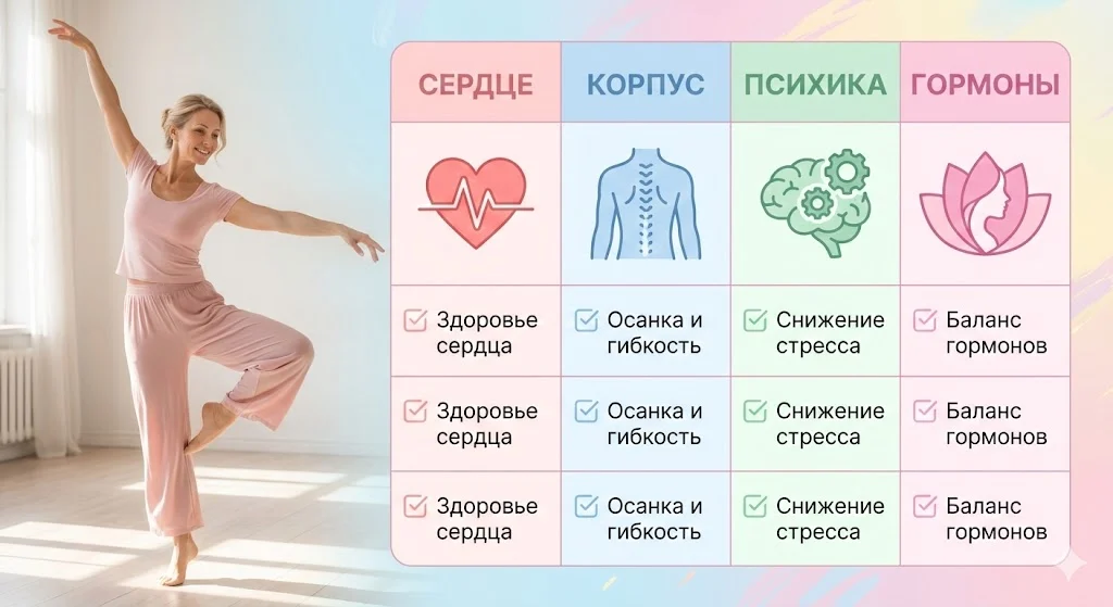 Женская группа на занятии классическим танцем