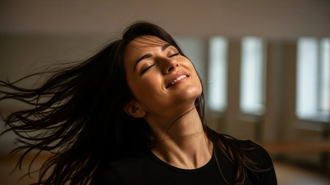 Portrait of a woman dancing