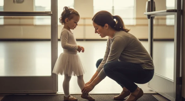 Родитель и ребенок - момент поддержки