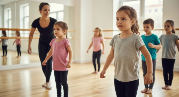 Дети на первом занятии - процесс обучения