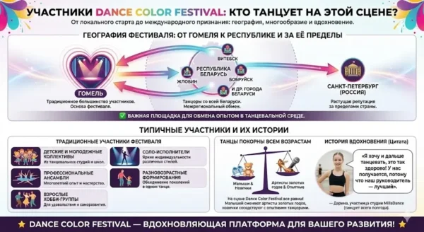 Инфографика фестиваля Dance Color Festiva